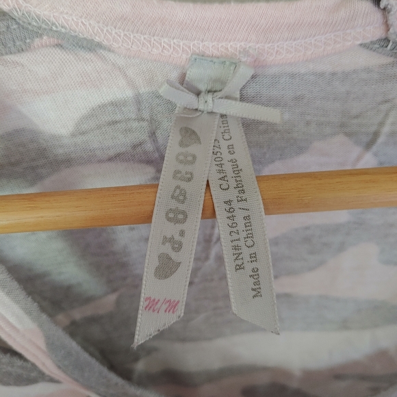 Jo & Co. Camo Tank Top Pink Grey Size Medium - Picture 10 of 11